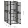 Outdoor Dog Kennel Steel 19.8 ft²