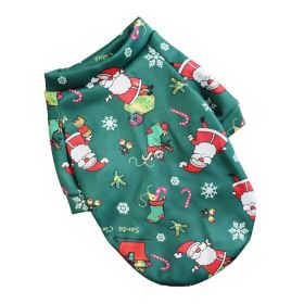 Small Dog Hoodie Coat Winter Warm Pet Clothes for Bulldog Chihuahua Shih Tzu Sweatshirt Puppy Cat Pullover Dogs; Chrismas pet clothes (Color: Green Saint)